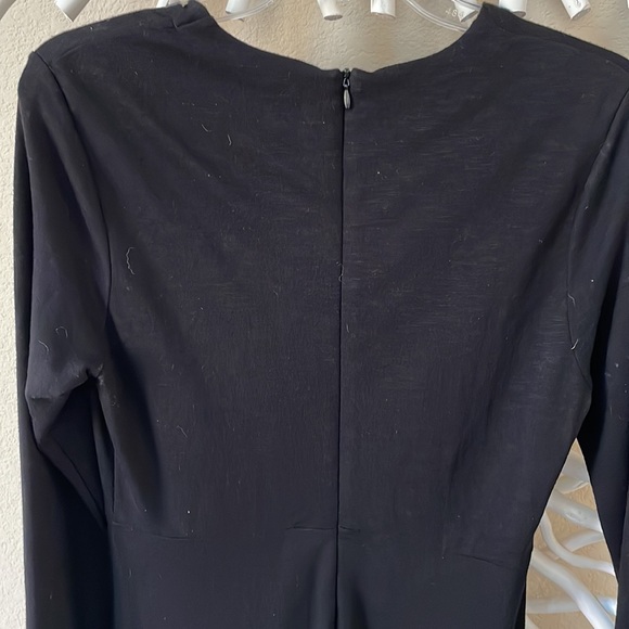 Lanston on Revolve black gown with front slit - Picture 10 of 12